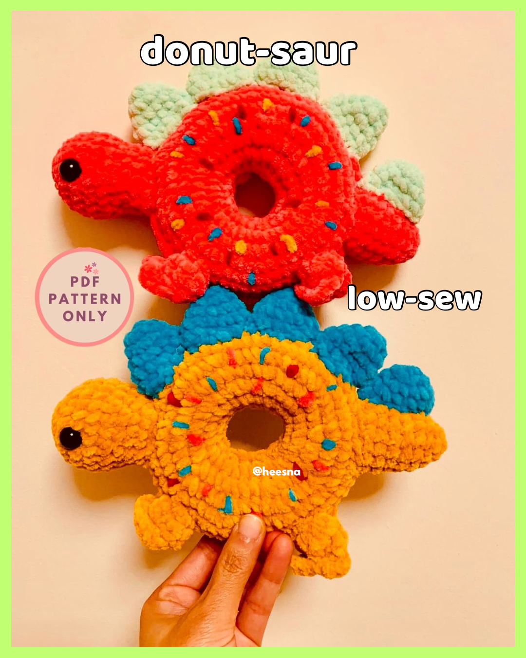 Donut-Saur (Dinosaur) Pattern