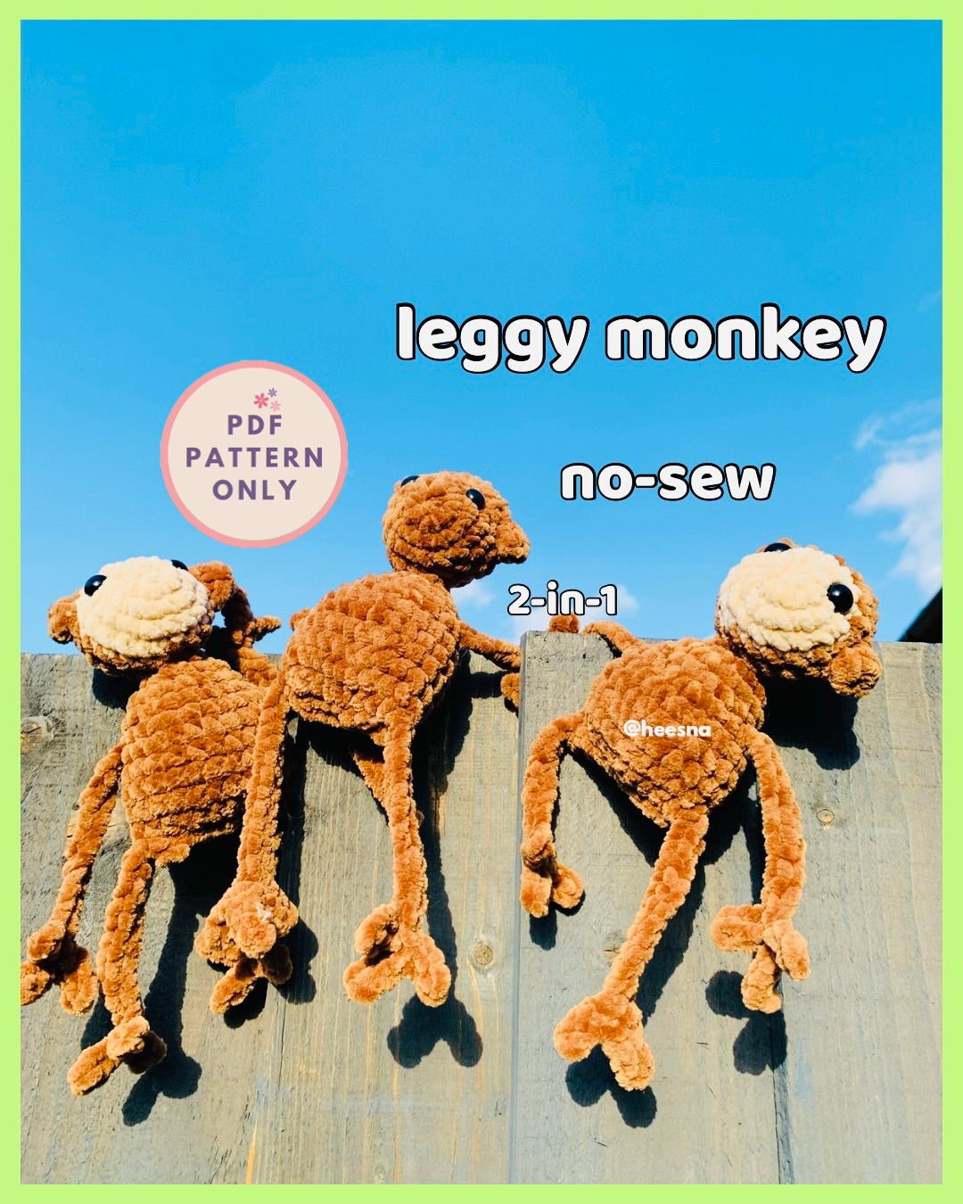 Leggy Monkey Pattern (PDF)