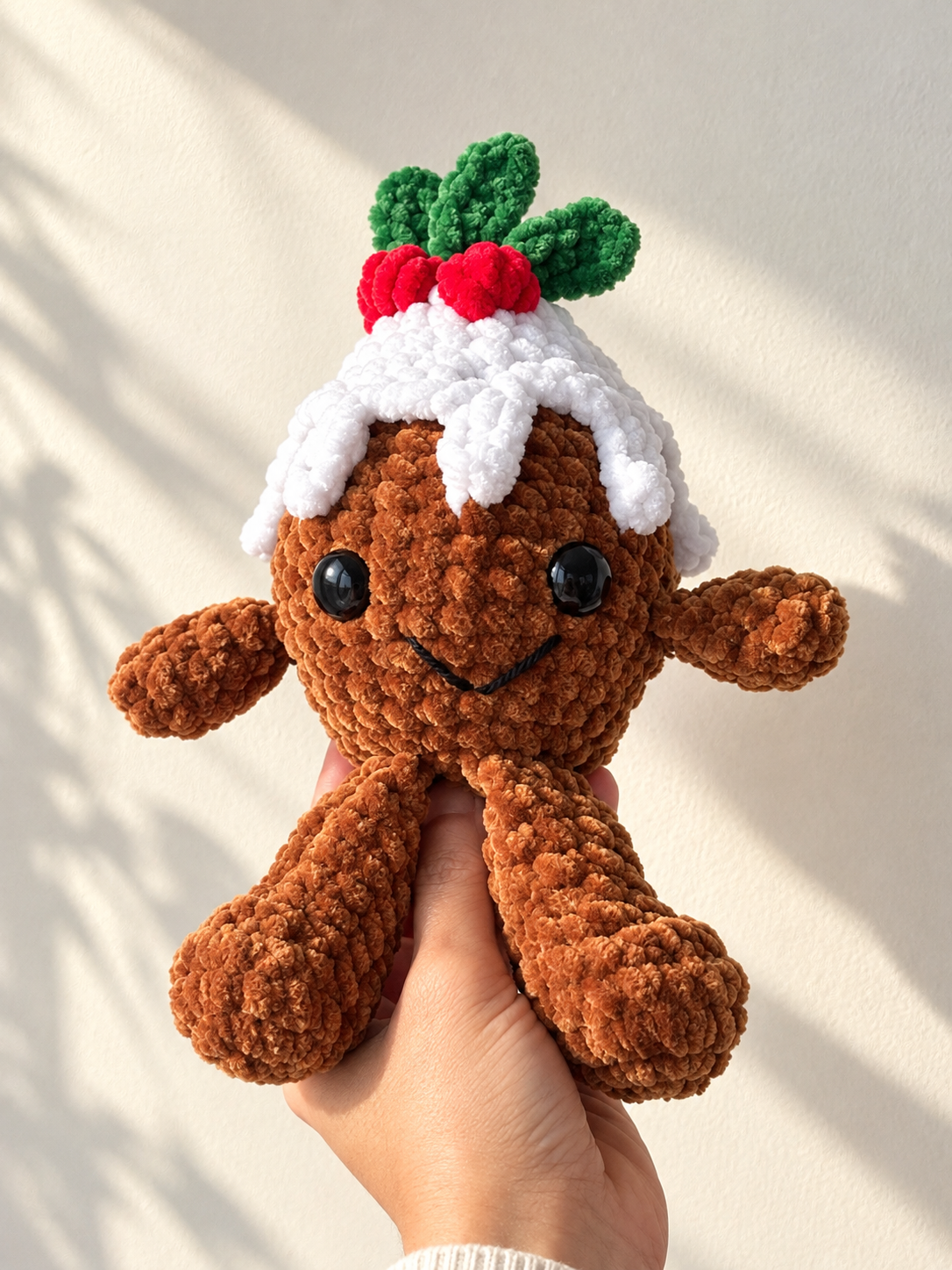 Christmas Pudding Man crochet Pattern