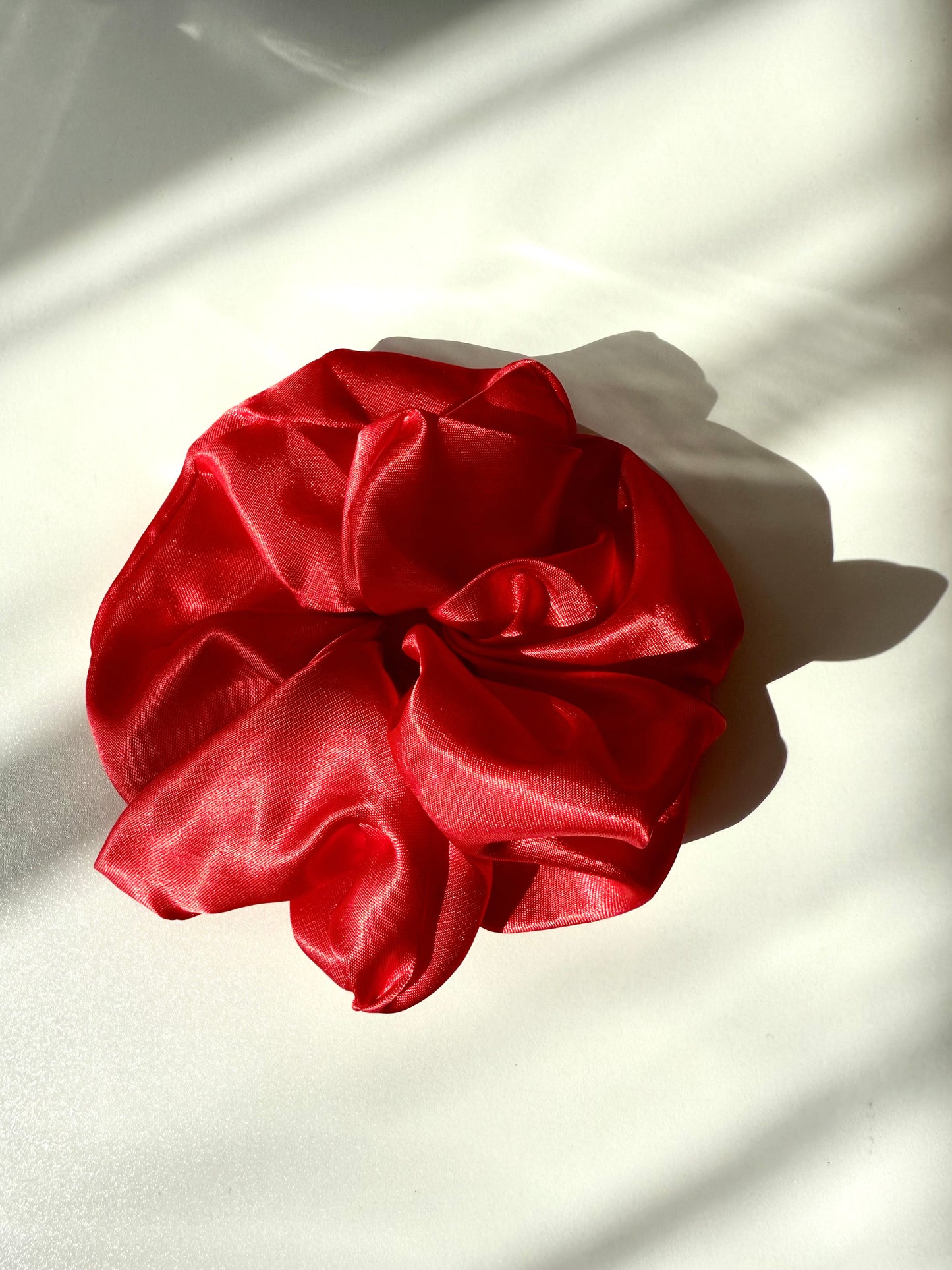 Red Satin Scrunchie