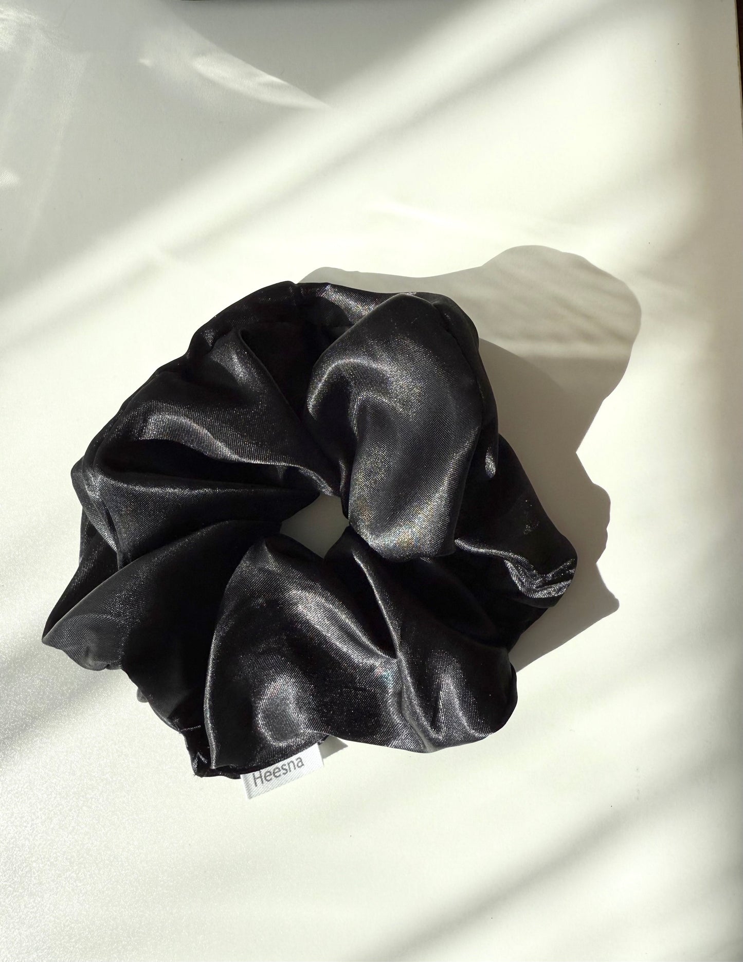Black Satin Scrunchie
