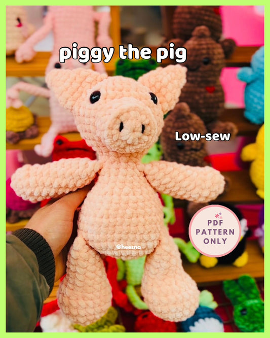 Piggy the pig crochet pattern