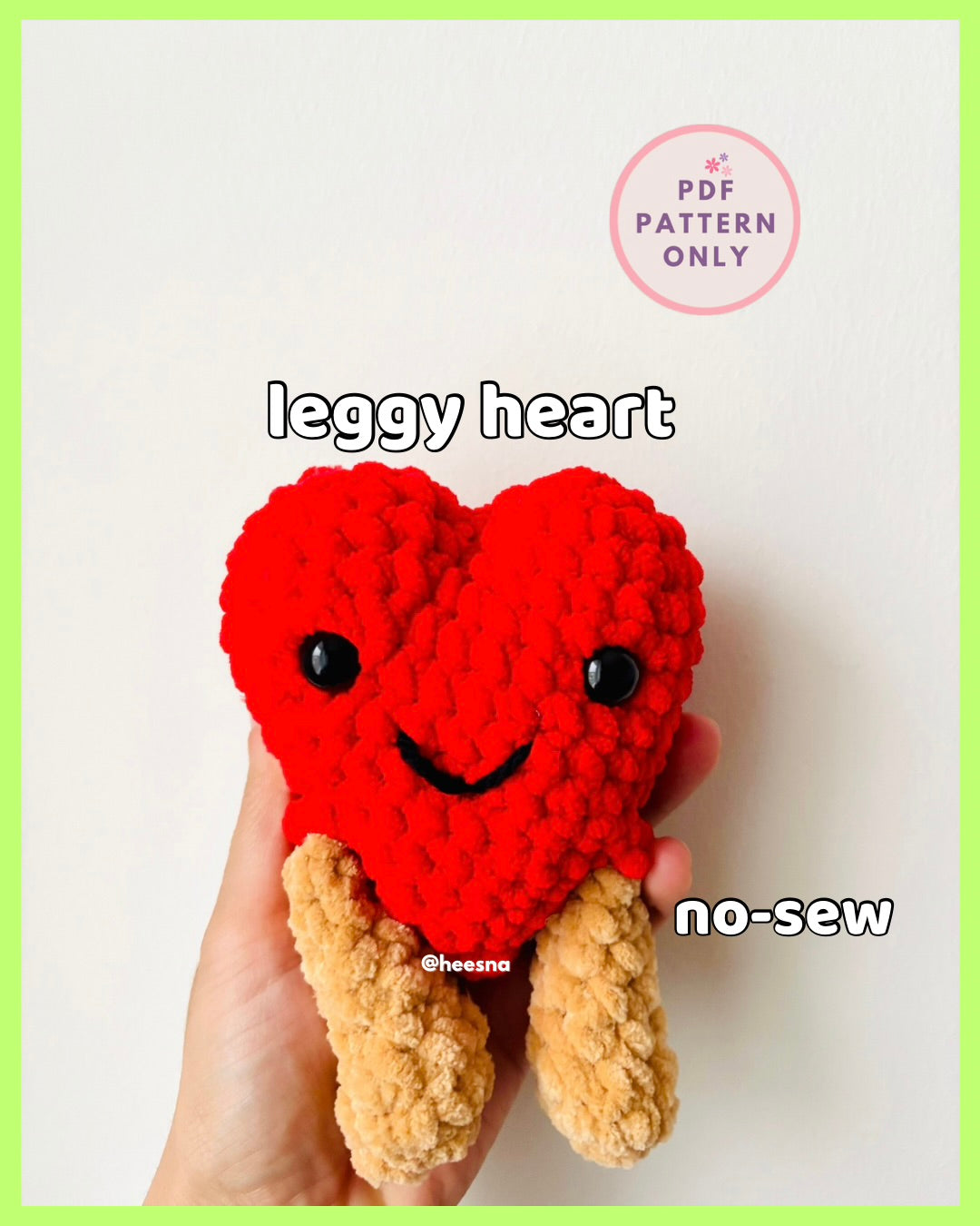 Jelly Leggy Crochet Heart