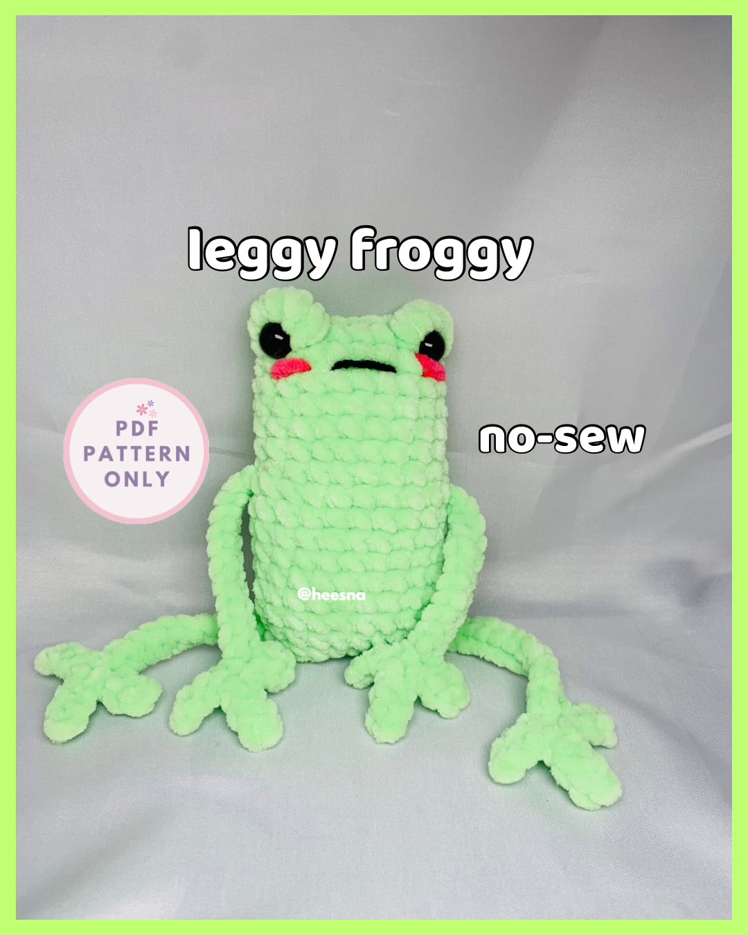 Octopus, Bee and Leggy Frog Pattern (PDF)