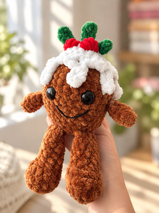Christmas Pudding Man crochet Pattern