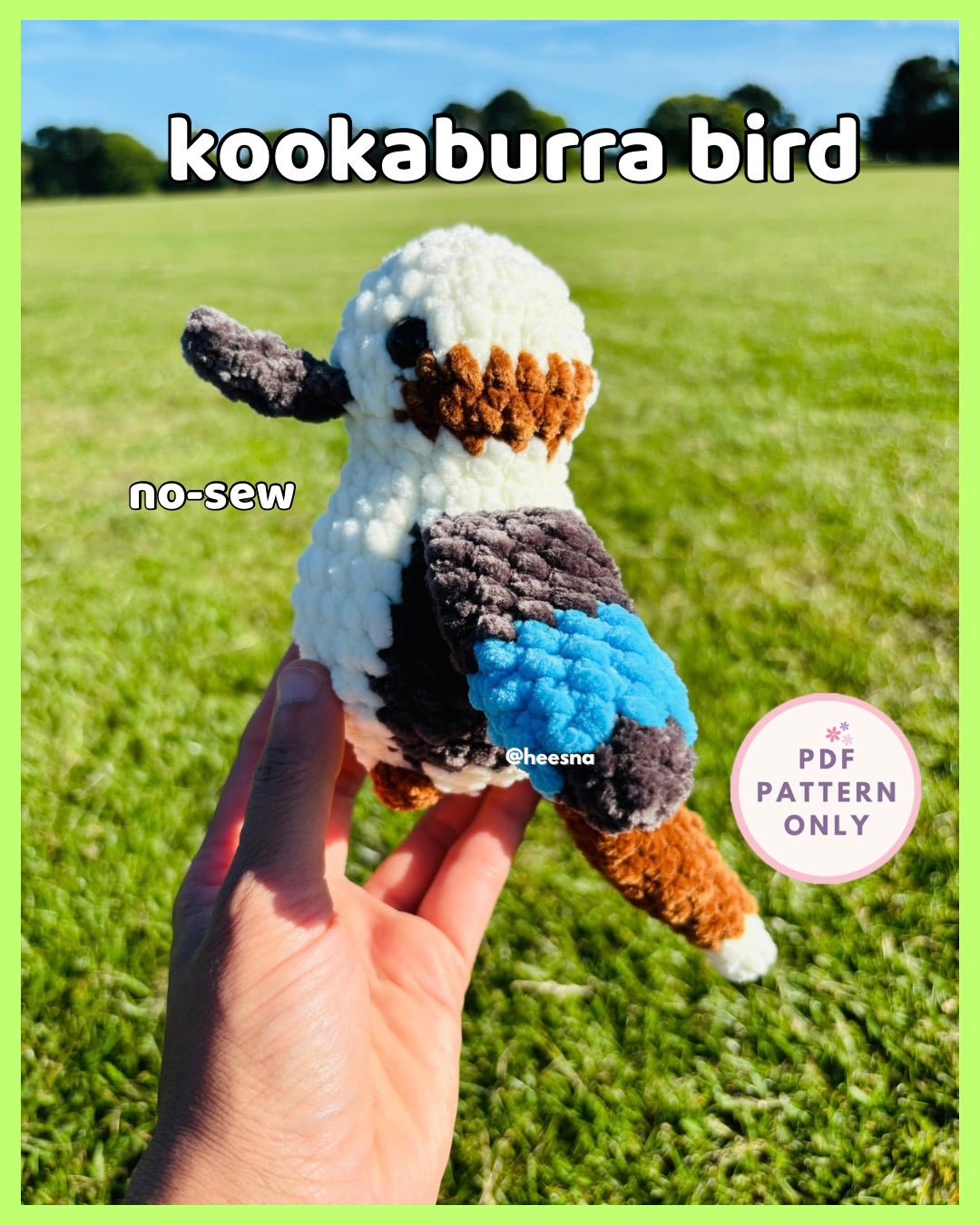 Kookaburra Bird Crochet Pattern