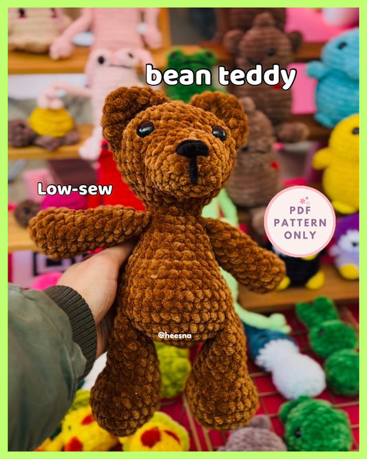 Bean the teddy crochet pattern
